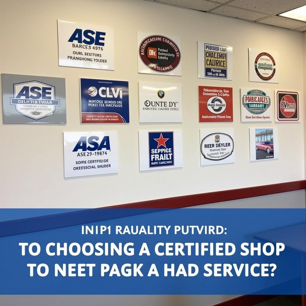 North Decatur Auto Service Shop Certifications