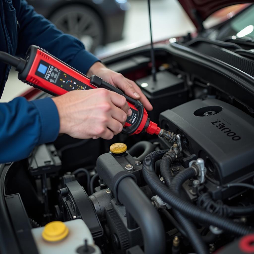 Auto Electrician Working on a Car in North Melbourne