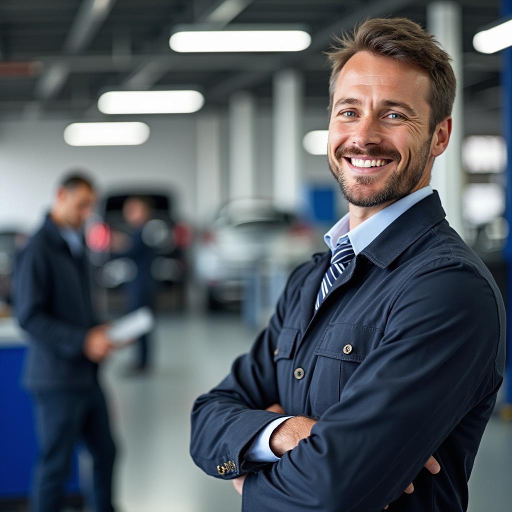 Modern and well-equipped auto repair shop interior in Nottingham