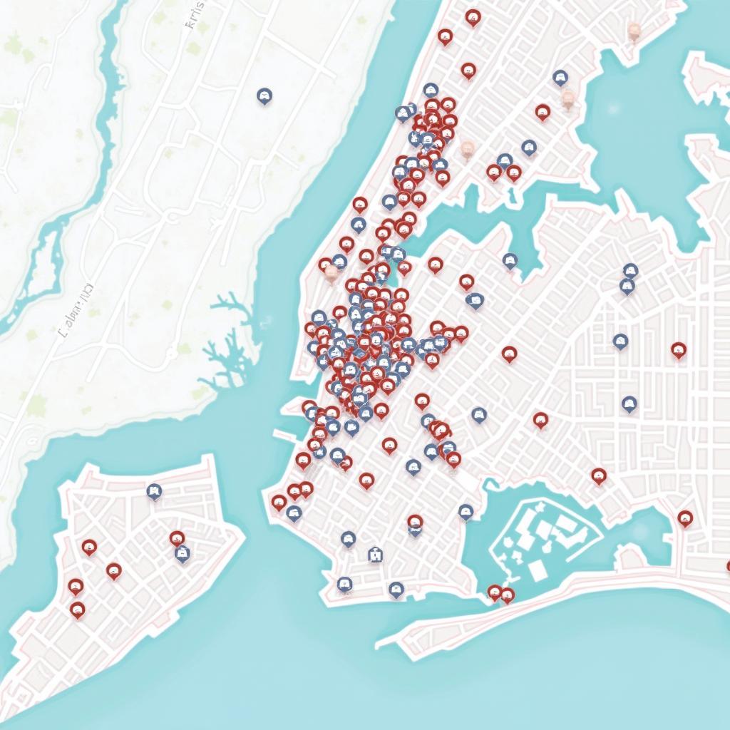 Auto Service Map of NYC