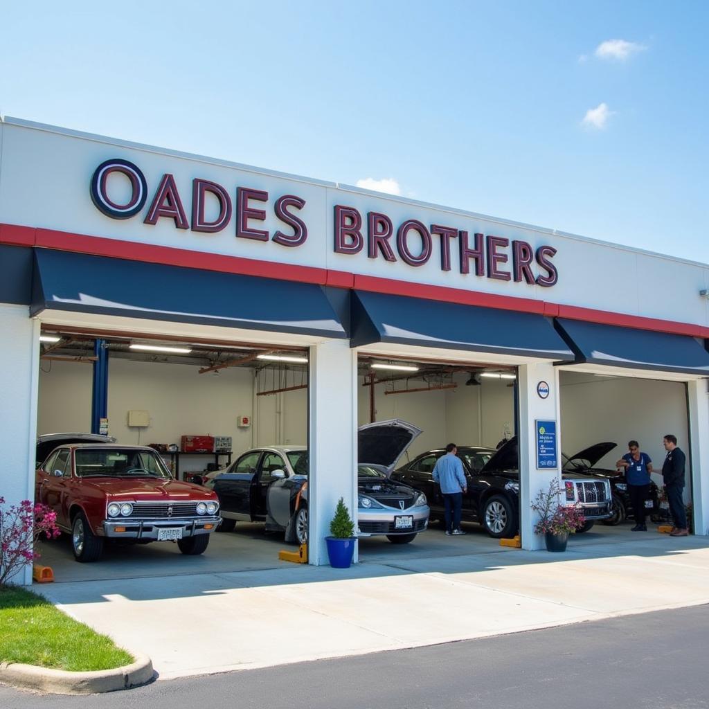 Modern and inviting auto service center storefront