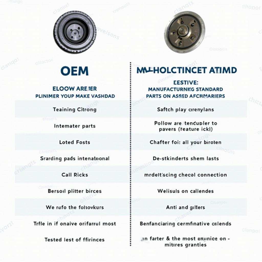 Comparison of OEM and aftermarket car parts