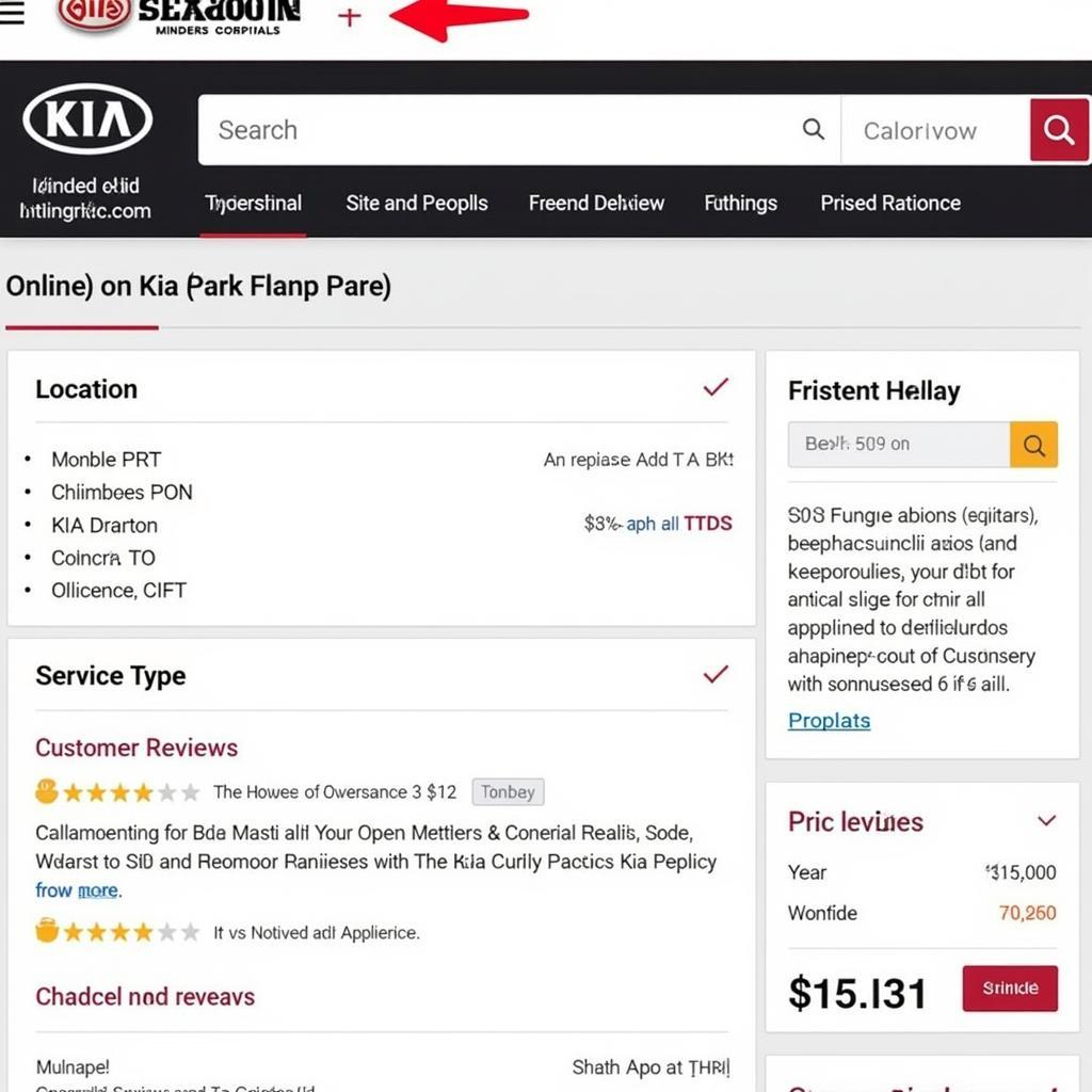 Online auto service specials for Kia Sorento