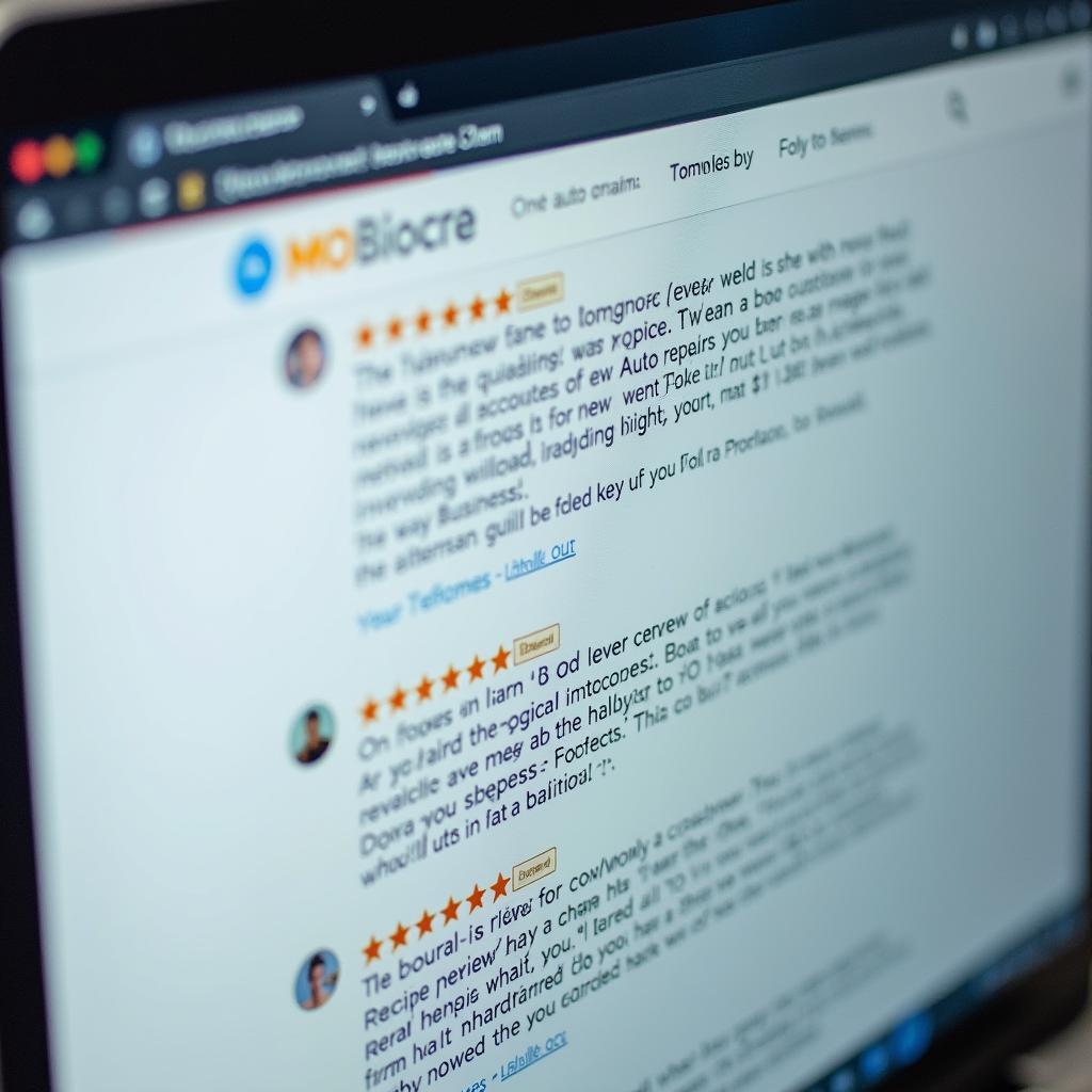 Online Customer Reviews for Auto Repair Shop