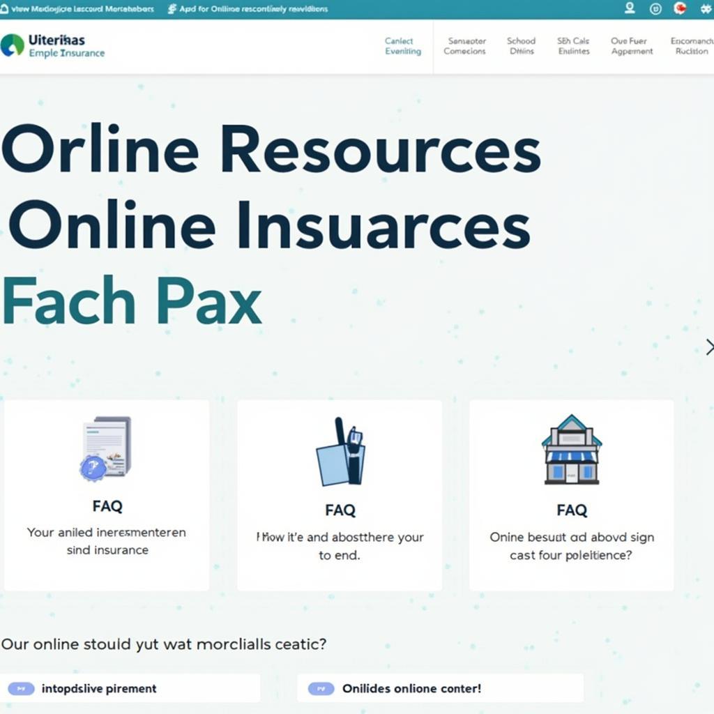 Online insurance platform with resources and support features