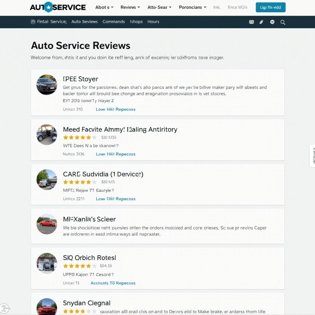 Online Platforms for Auto Service Reviews