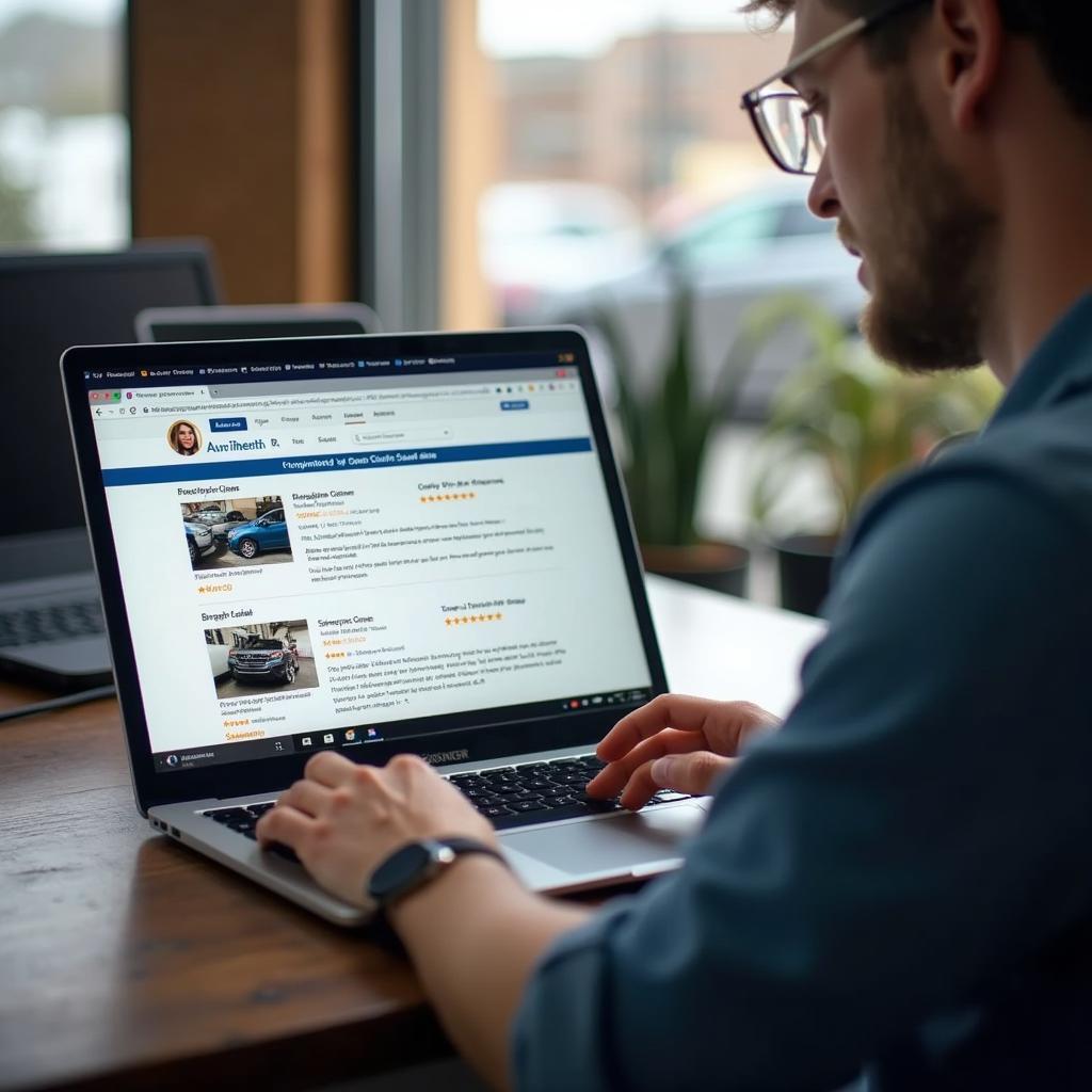 Checking Online Reviews for Auto Service