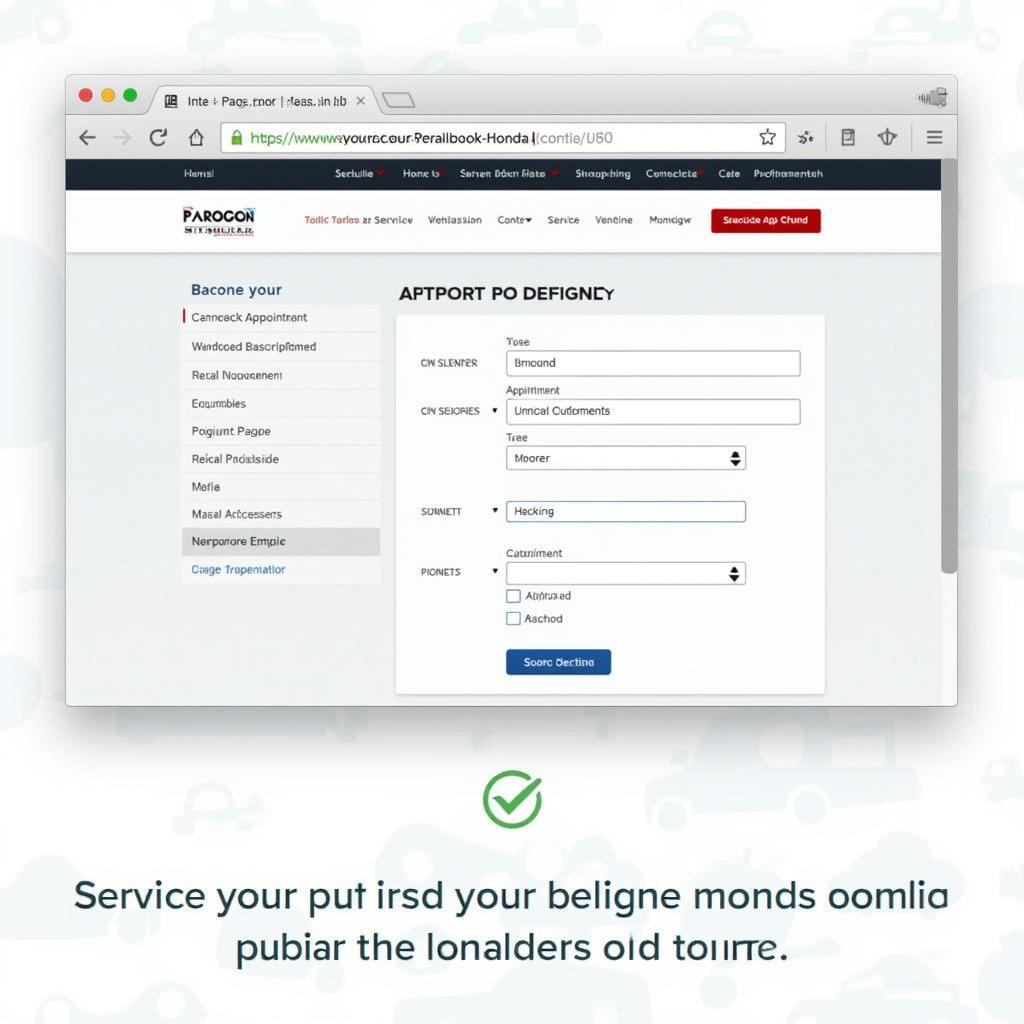 Paragon Honda Online Service Scheduling