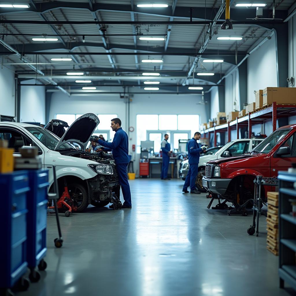 Well-Organized Body Shop with Efficient Workflow