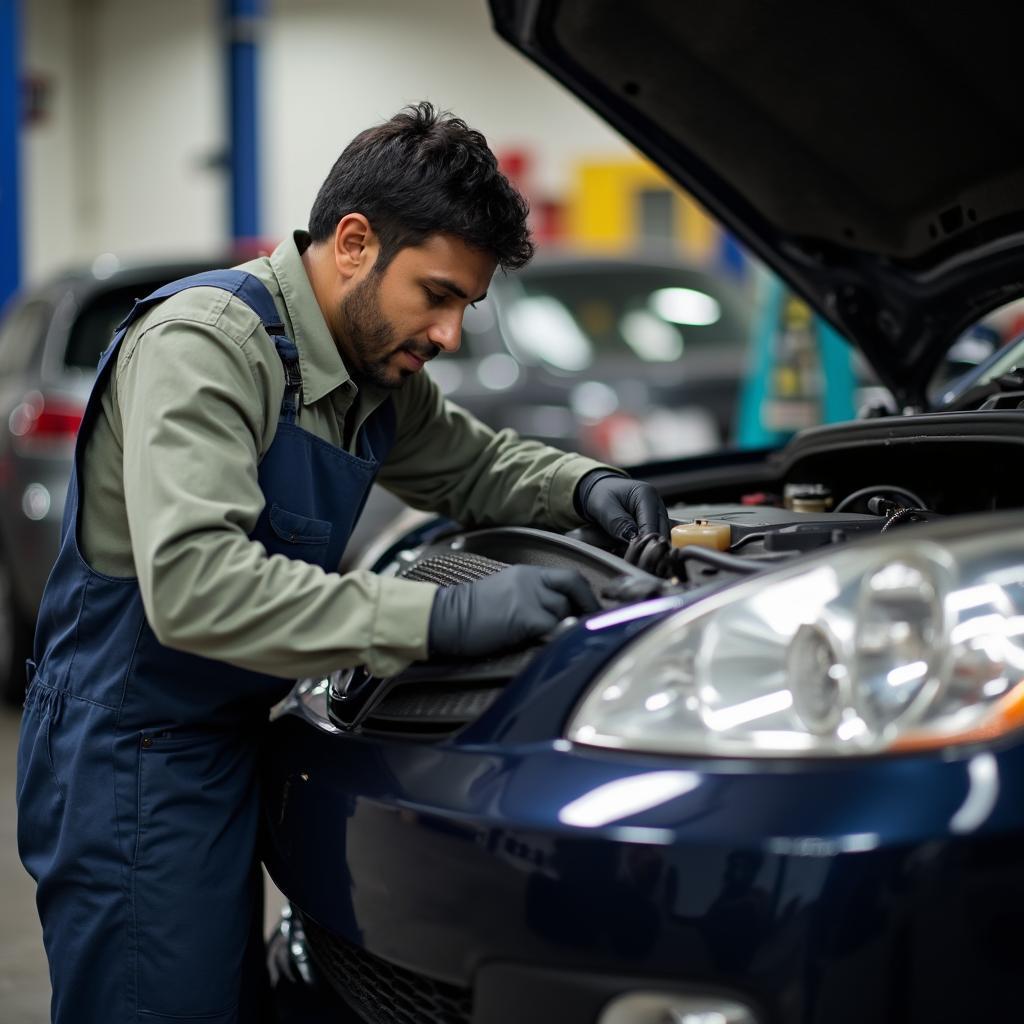 Orozco's Auto Service Technician at Work in Bellflower, CA