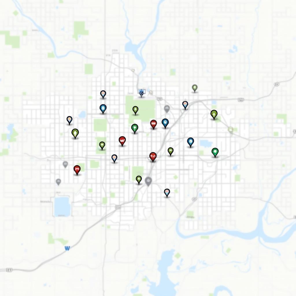 Map of Auto Service Locations in Ottawa