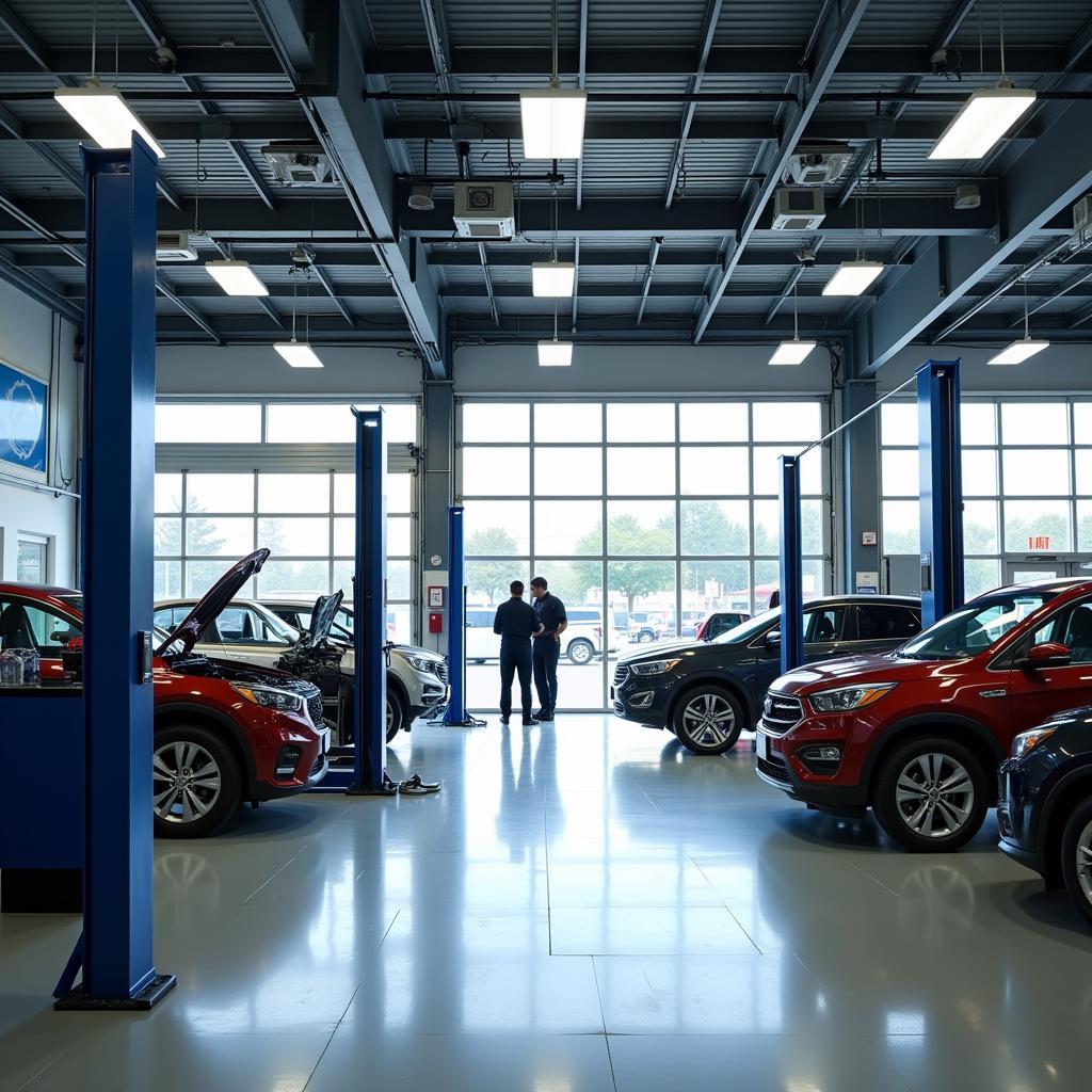 Modern and well-equipped auto service center