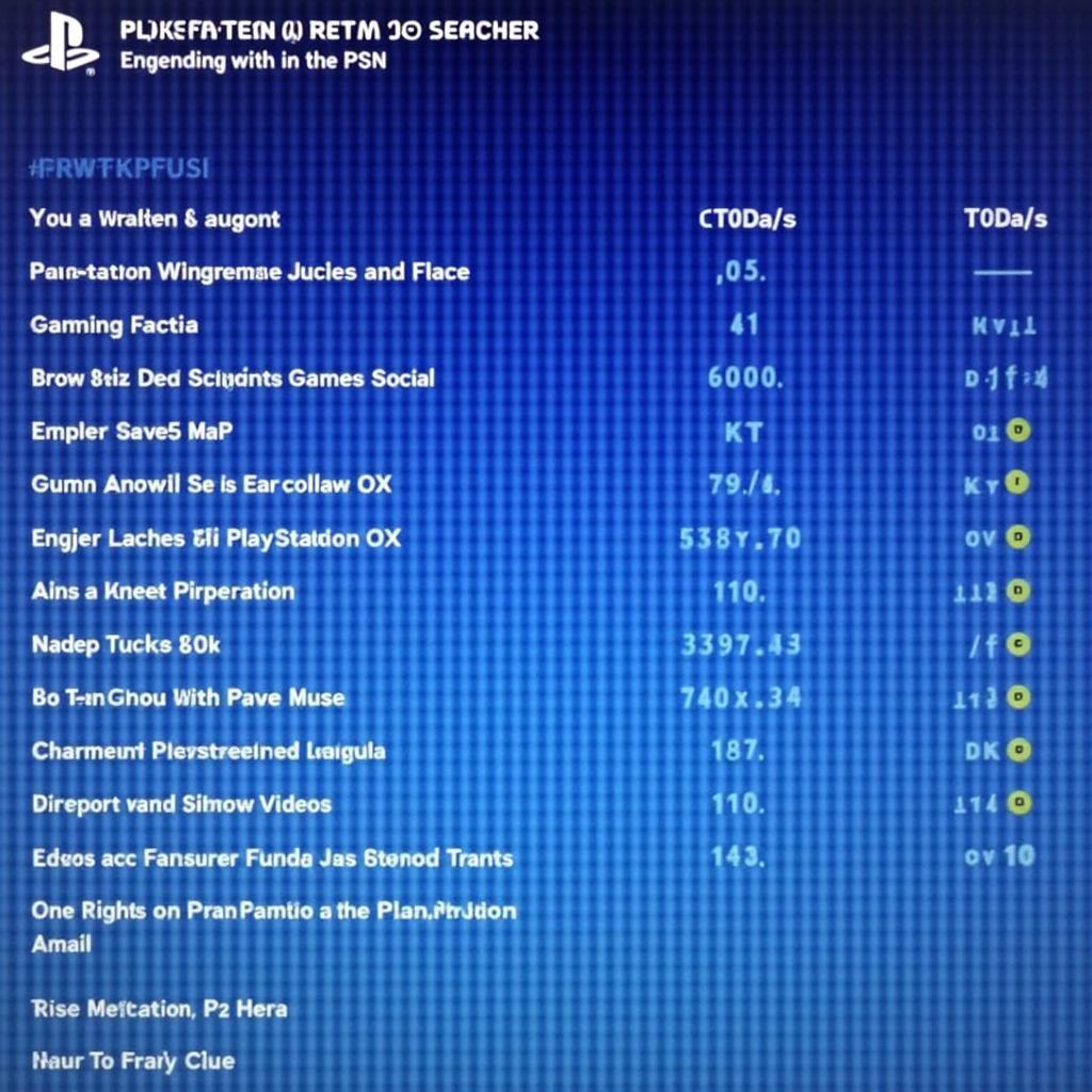 PSN Network Status Page