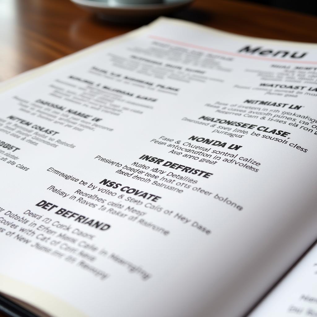 Professional Auto Detailing Menu Design