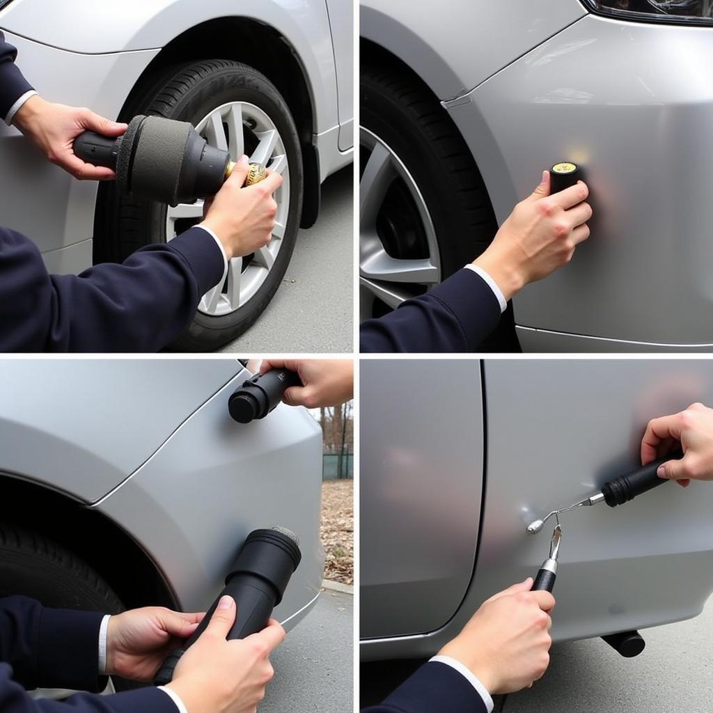 Professional Car Scratch Repair Process