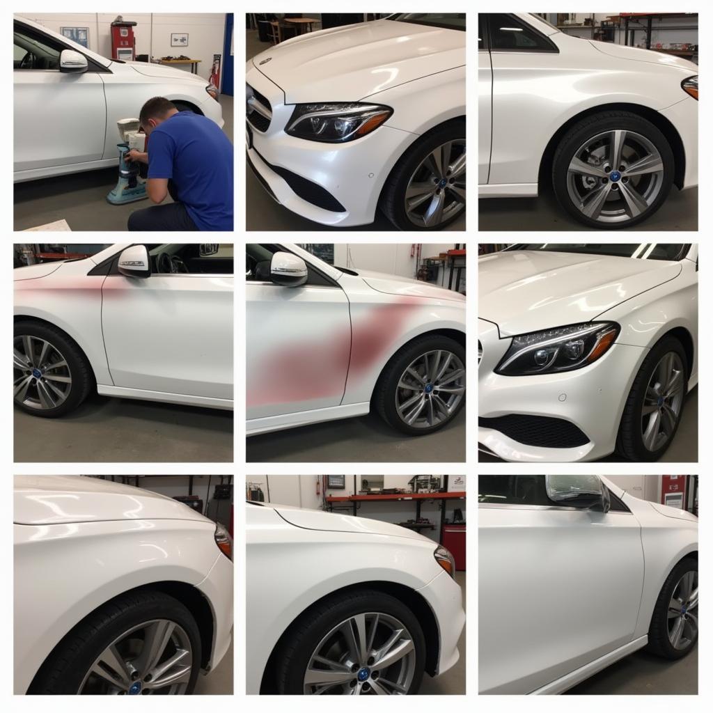 Professional Car Scratch Repair Process