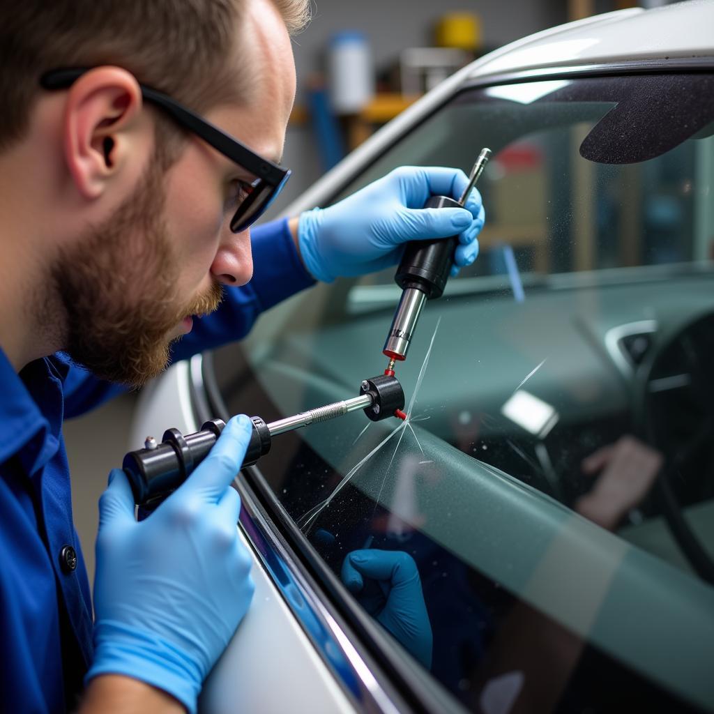 Professional Windshield Repair Process