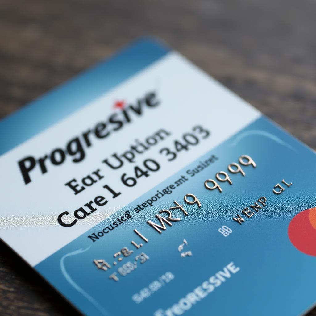 Progressive Auto Insurance Card