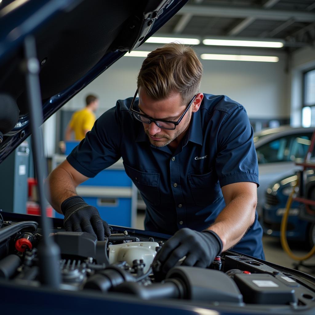 Skilled Technician Performing Protech Auto Service