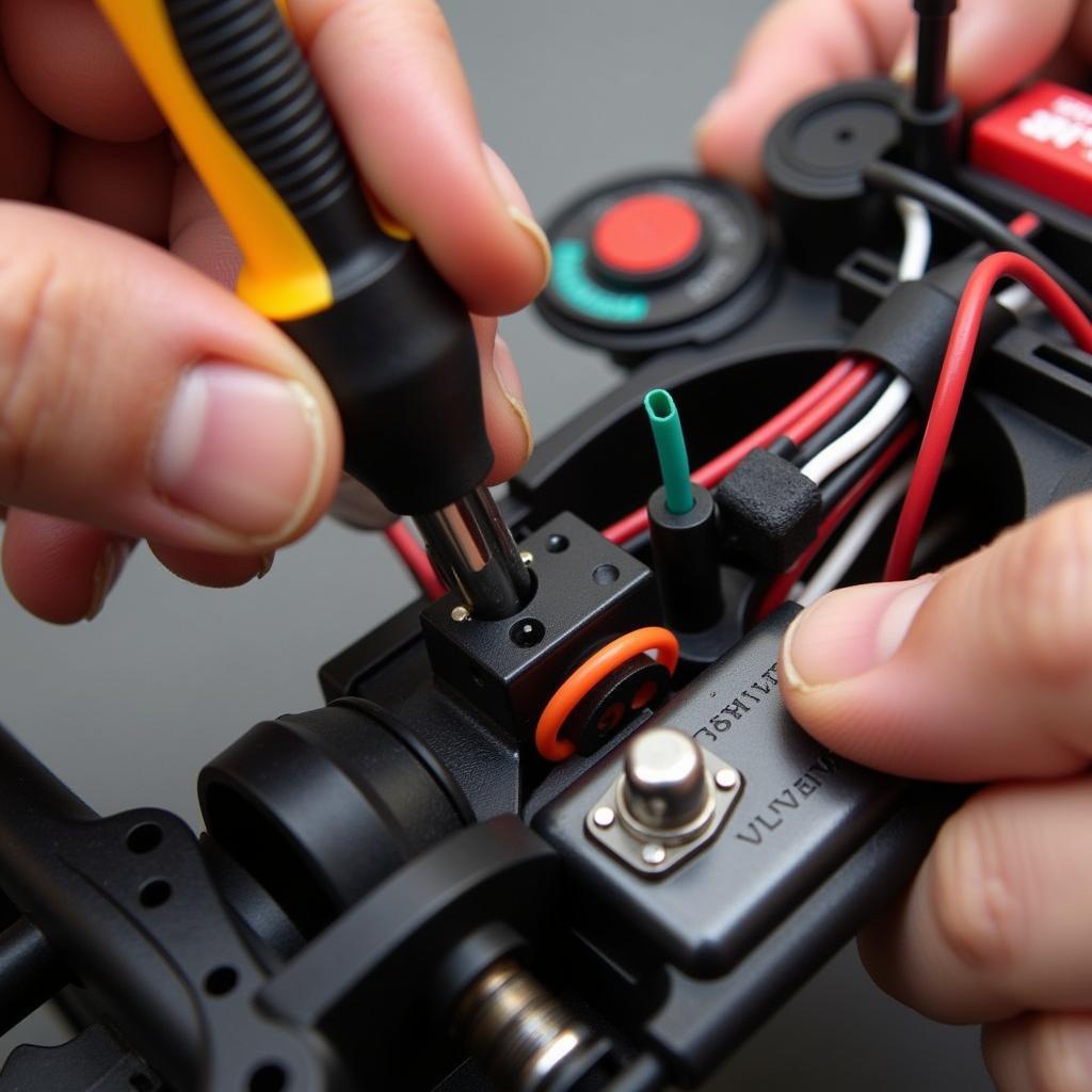 Inspecting the Wiring of a Remote Control Car