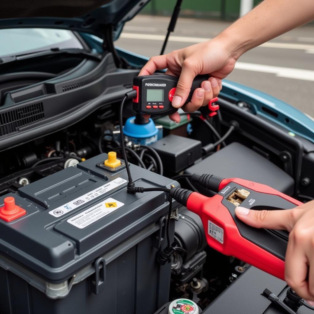 Recharging Car Battery with Charger