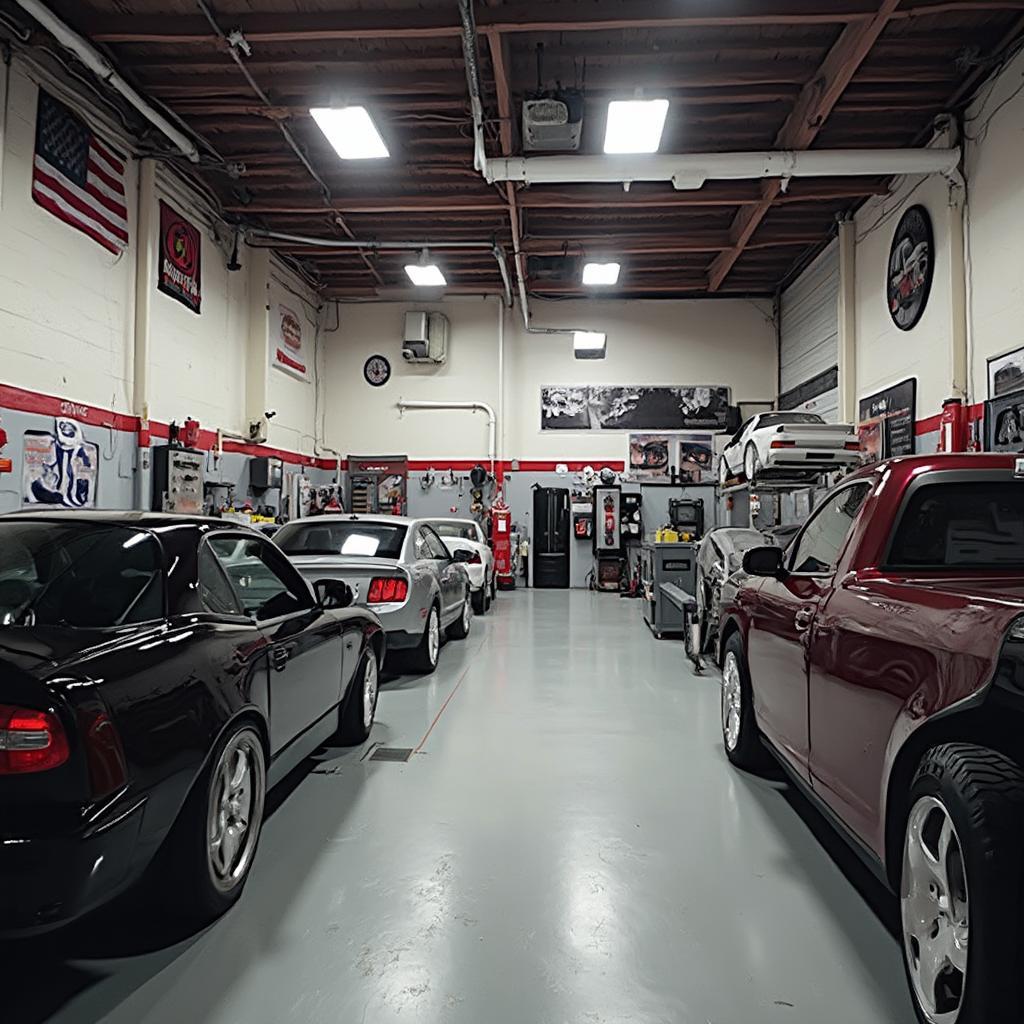 Modern Auto Service Garage