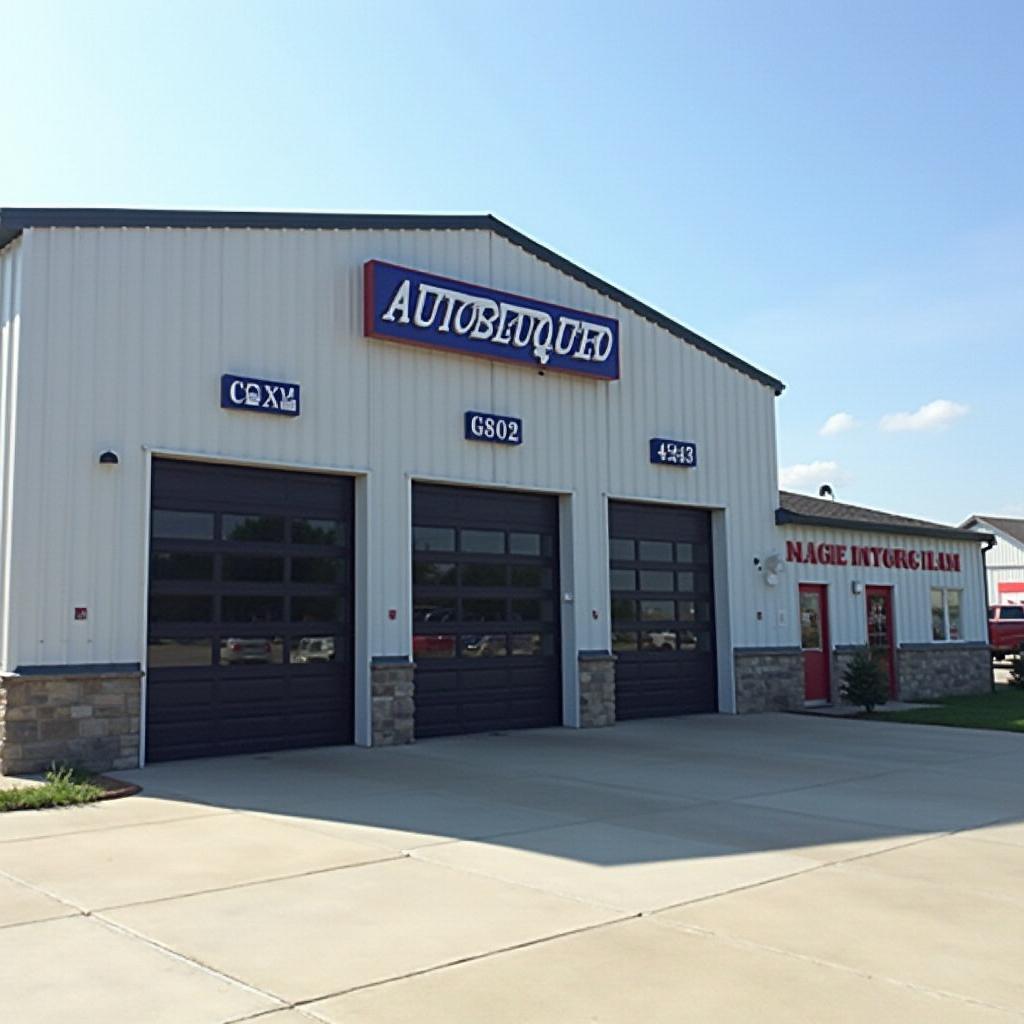 Modern auto service center exterior in Redwood Falls