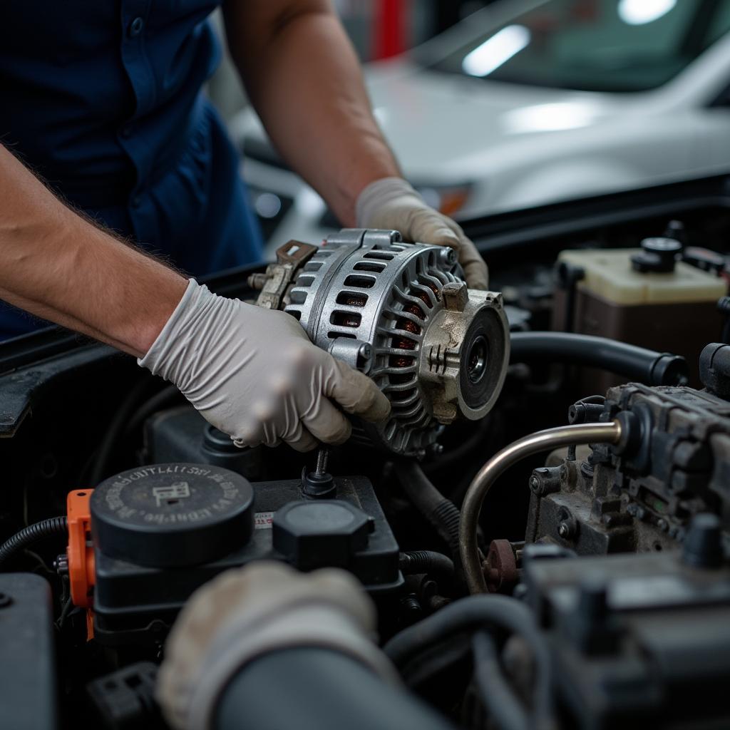 Regina Mechanic Repairing Alternator