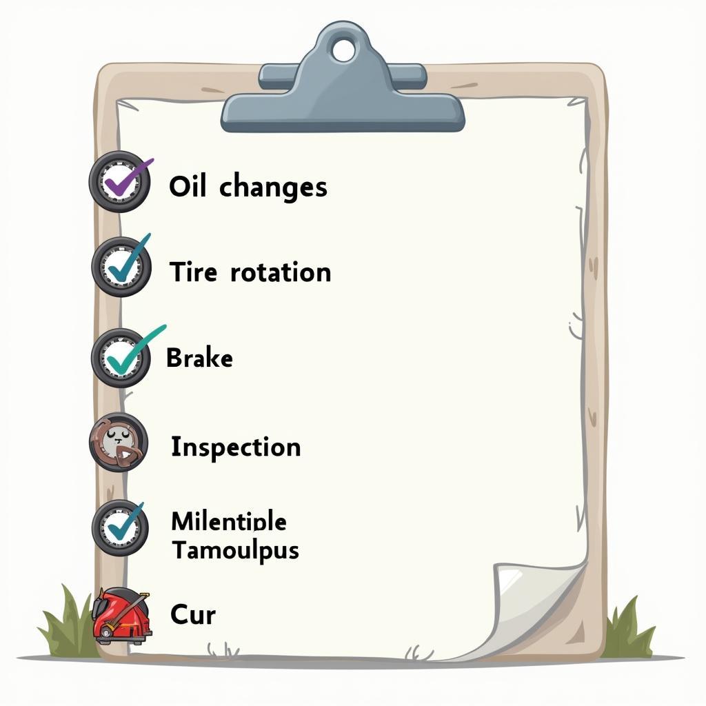 Regular Auto Service Checklist