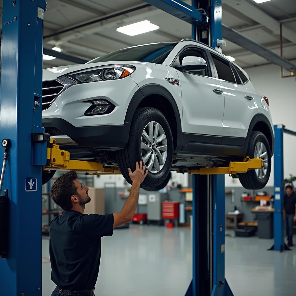 Car Undergoing Regular Maintenance