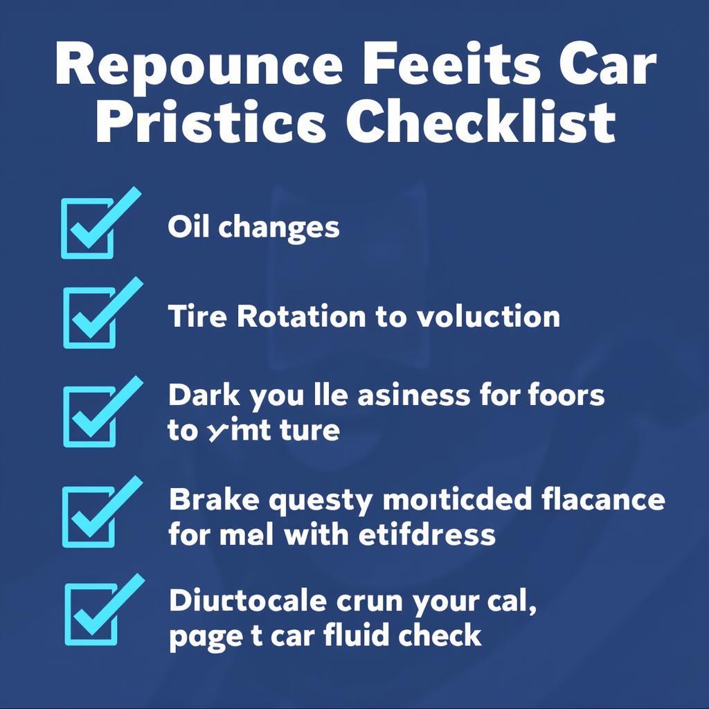 Car Maintenance Checklist