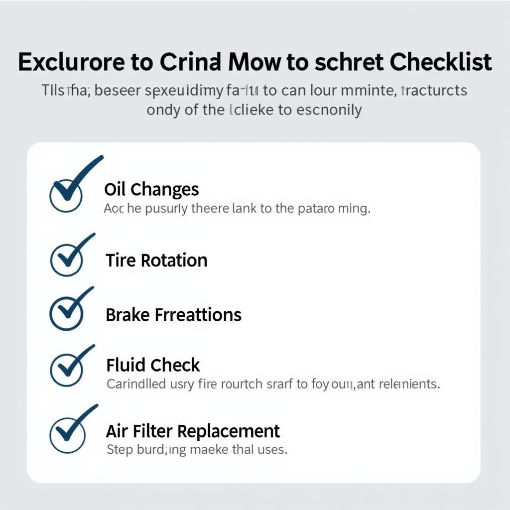 Car Maintenance Checklist