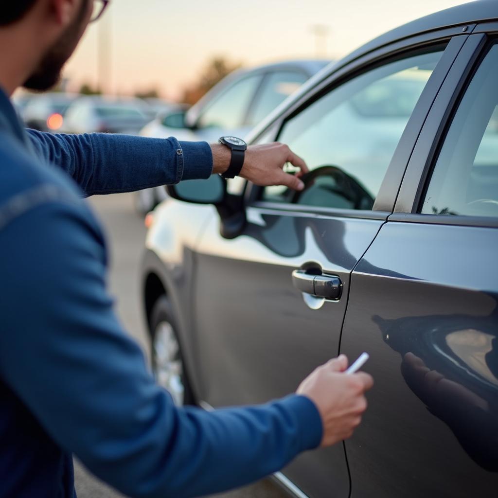 Inspecting a Rental Car