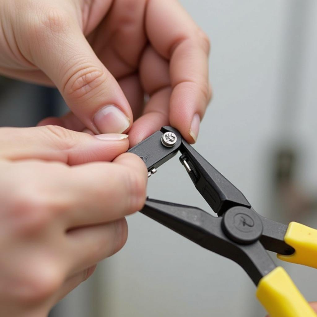 Repairing a Bent Car Bumper Clip