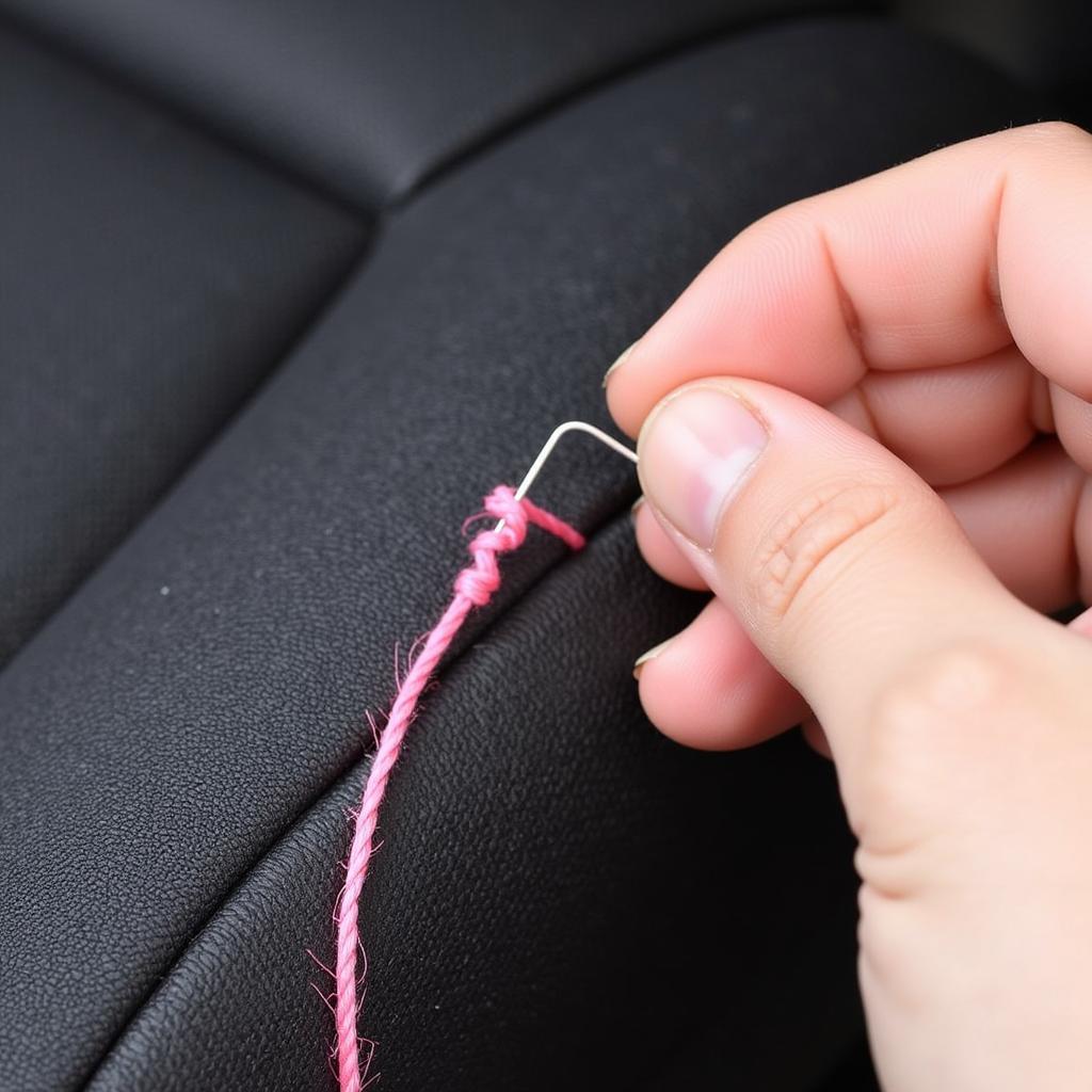 Repairing Minor Fraying on a Car Seat