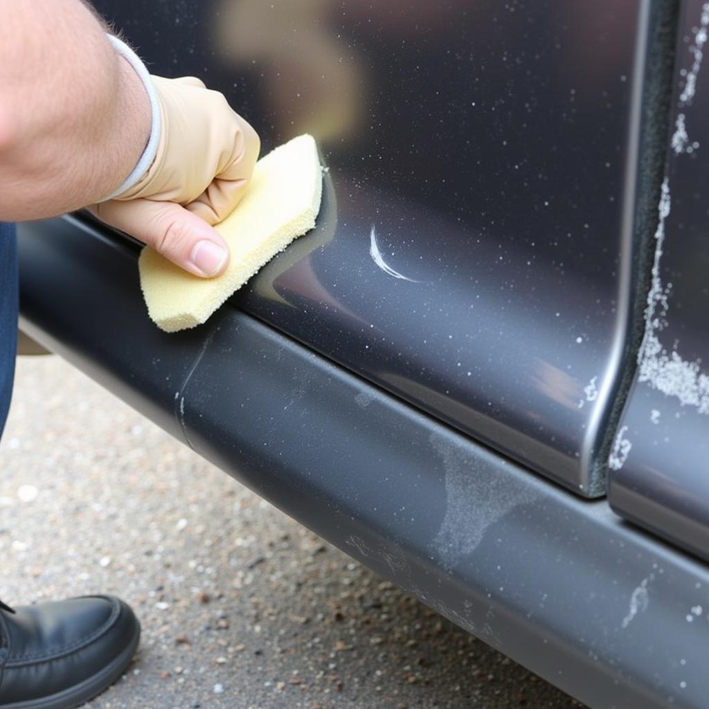 Repairing Minor Scratches on Car Molding