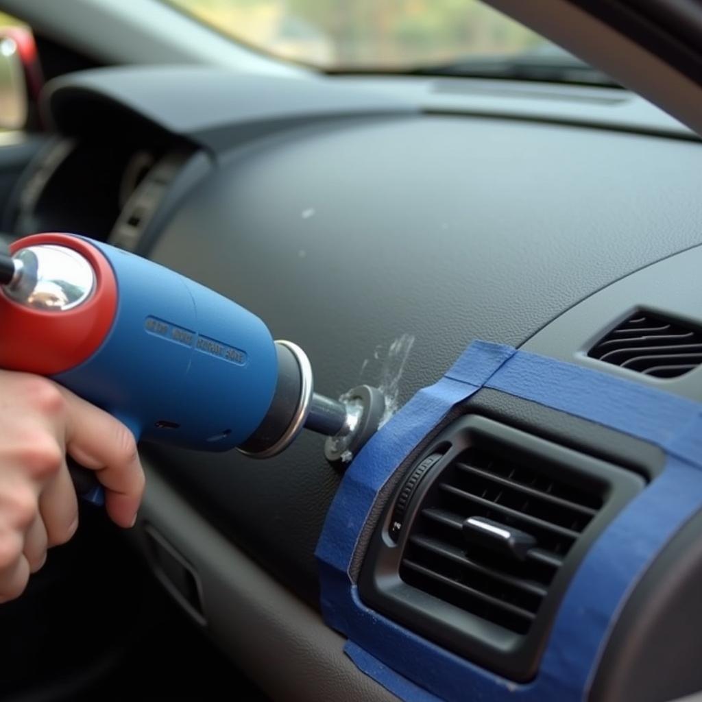 Repairing Scratches on a Car Dashboard