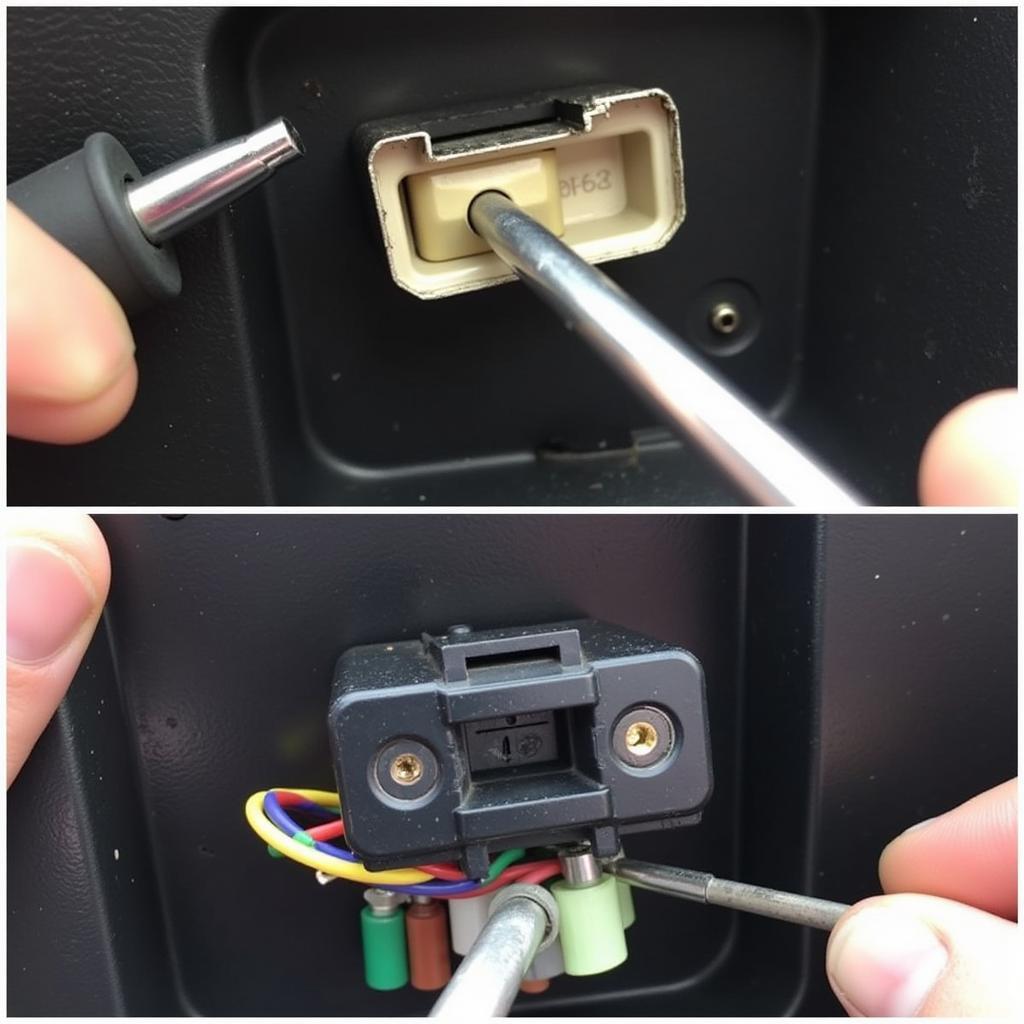 Replacing the power window switch in a police vehicle.