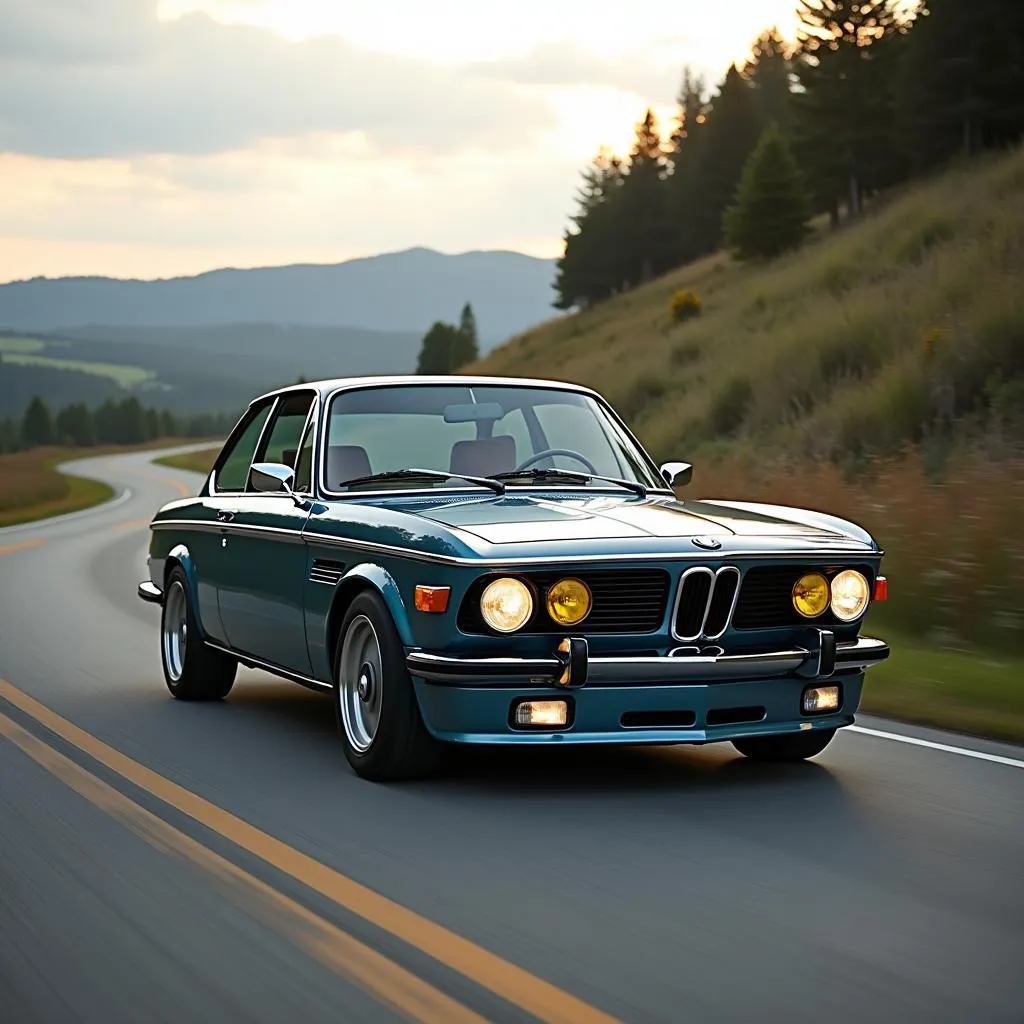 Restored Classic BMW on Road