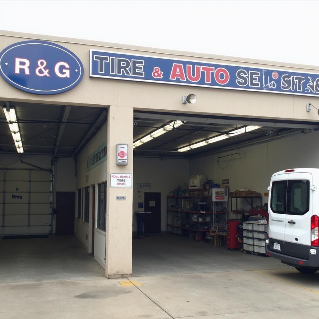 Modern and inviting shop front of R&G Tire & Auto Services