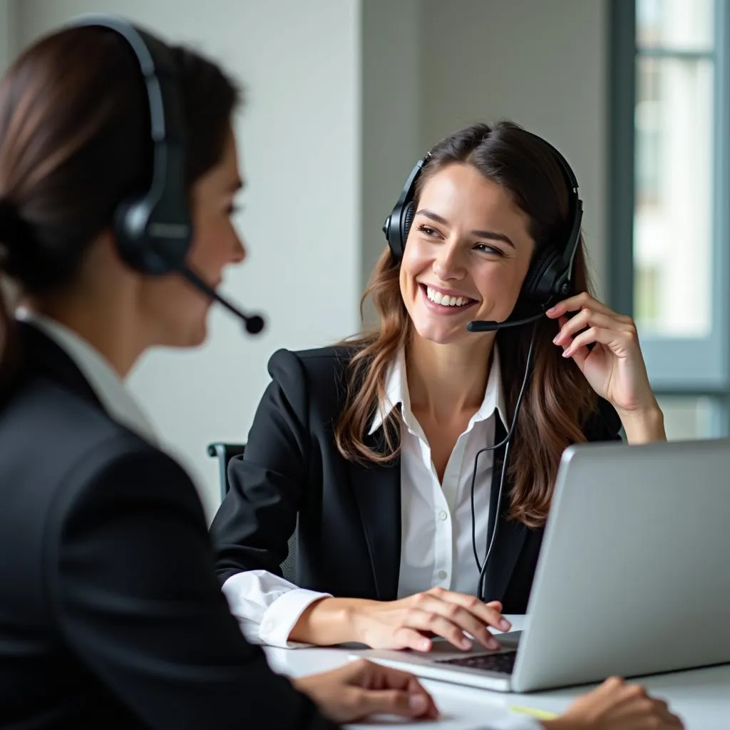 Rock Auto customer service representative assisting a customer