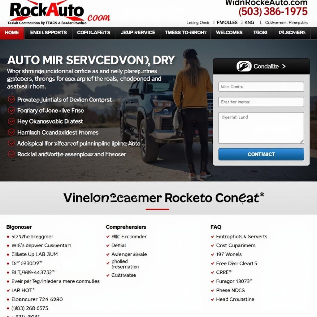 RockAuto Customer Service Website