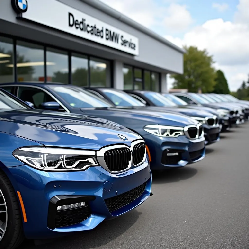 Row of BMW Cars Parked