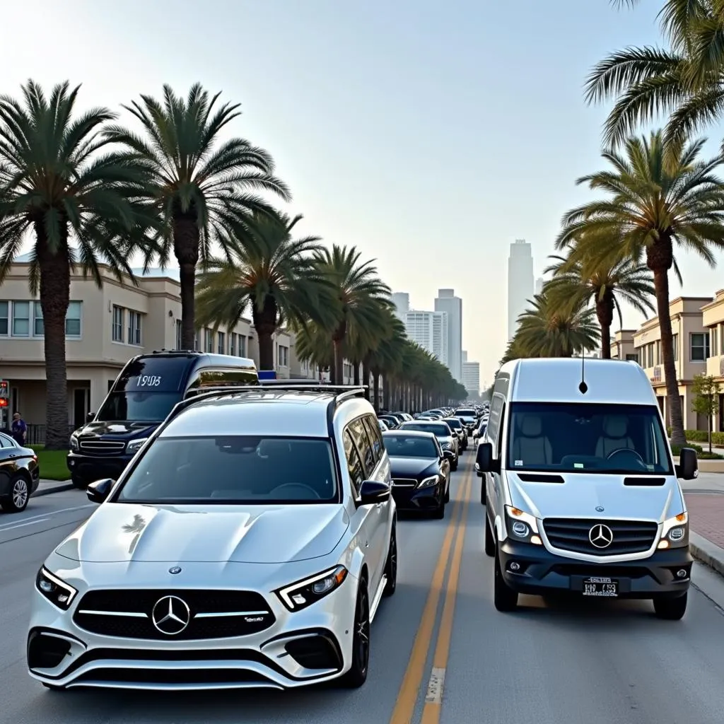 Various Russian Mercedes Models in Pompano Beach