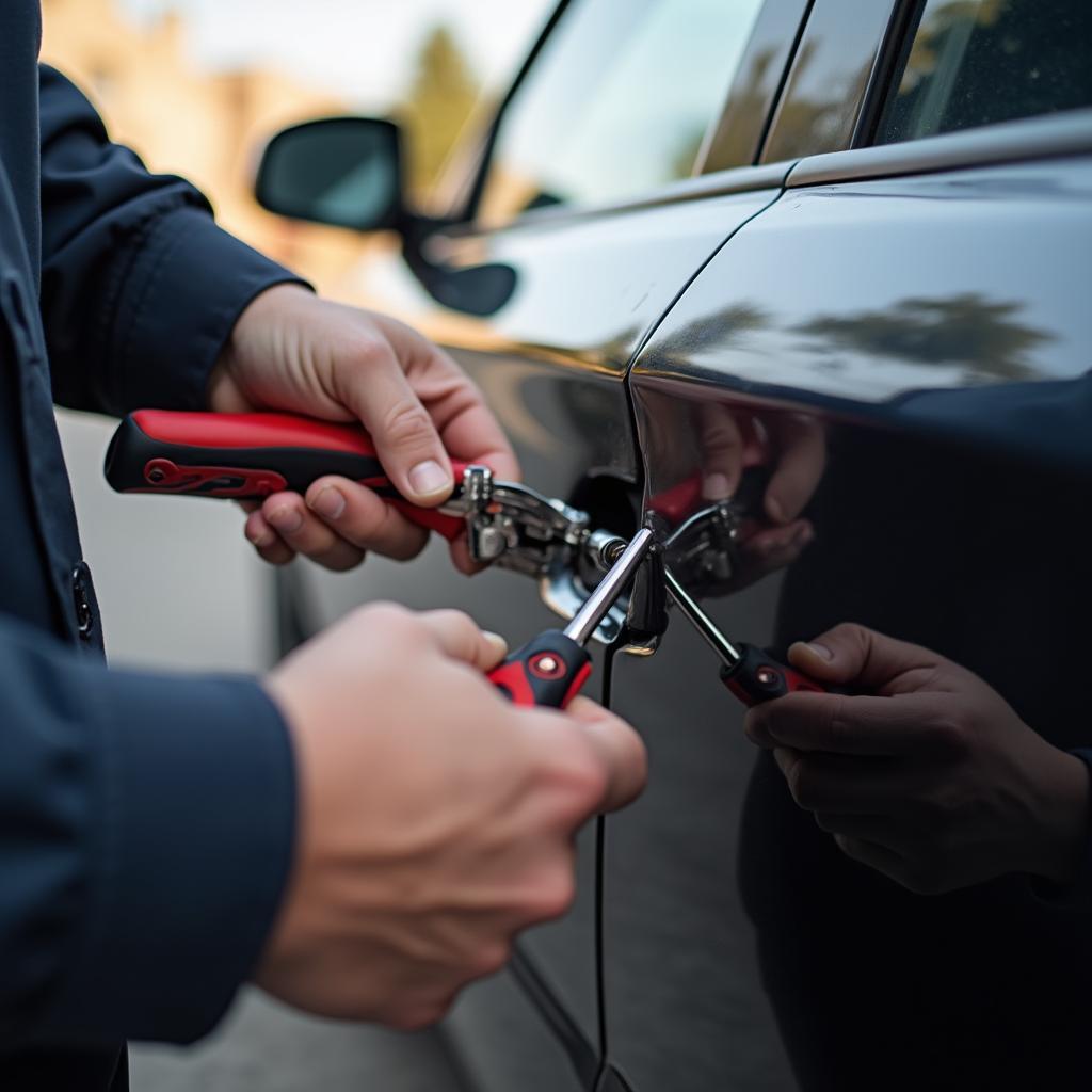 San Antonio Auto Locksmith in Action