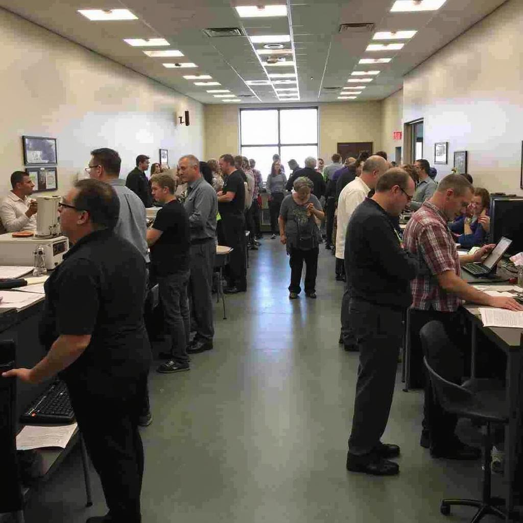 Busy DMV office in Santa Ana