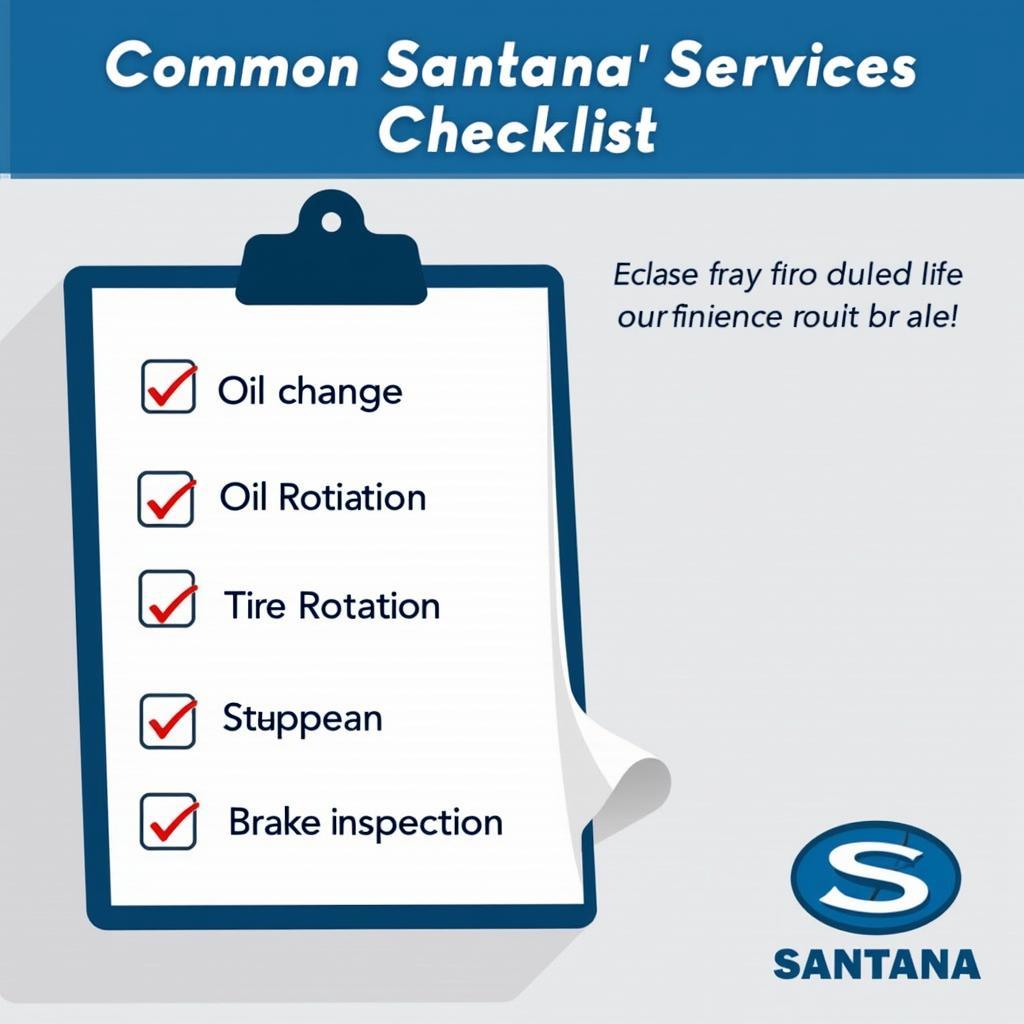 Santana Service Checklist