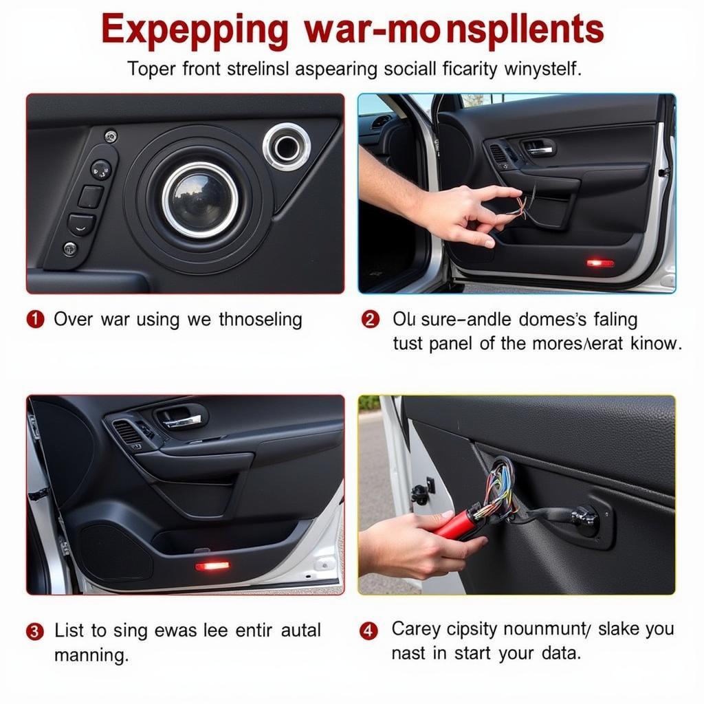 Securely Mounting a Car Speaker in a Car Door Panel