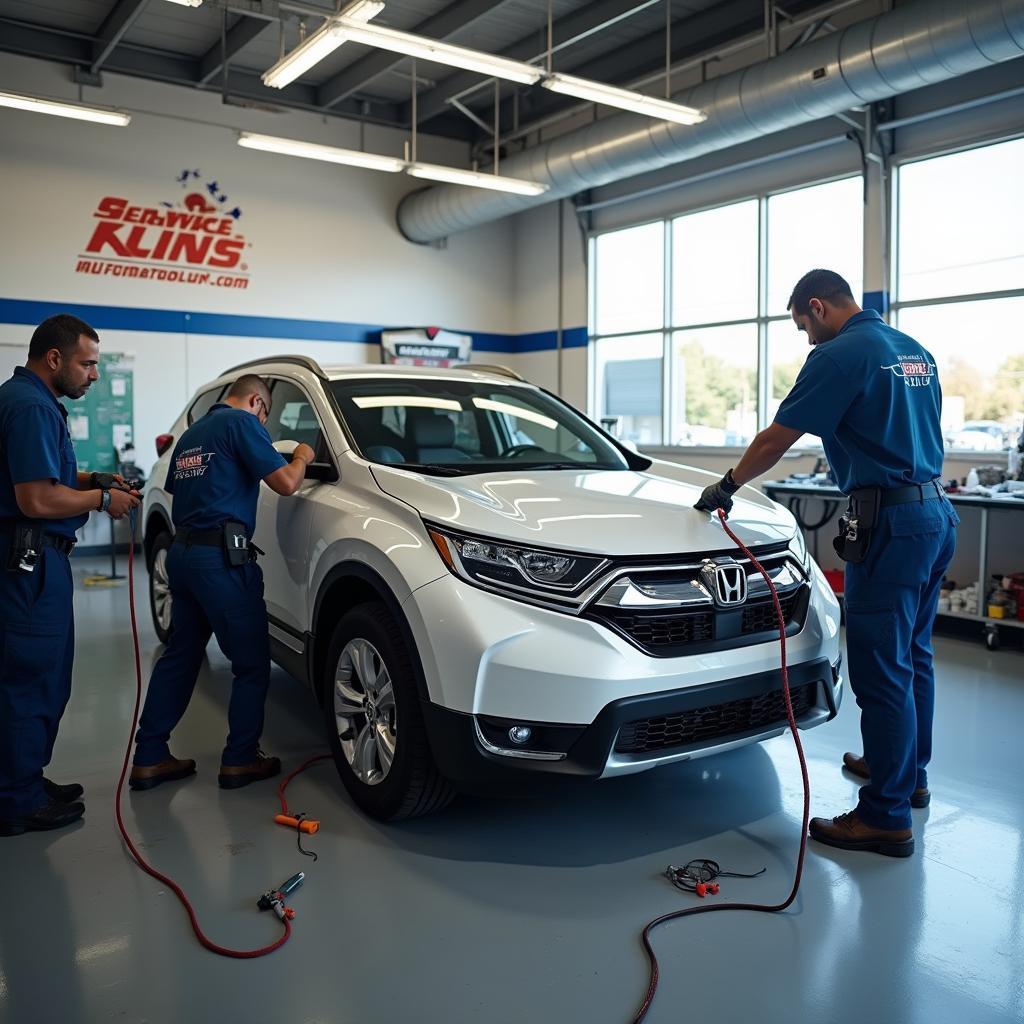 Auto Body Repair in Progress