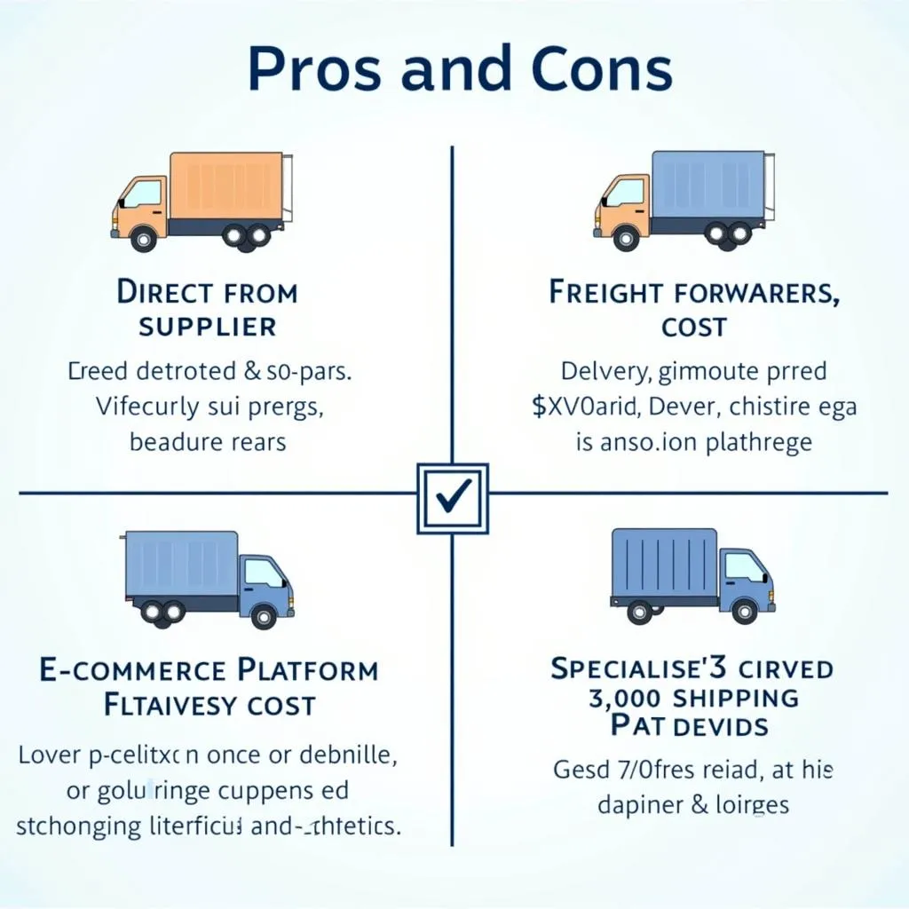 International Auto Parts Shipping Options Comparison